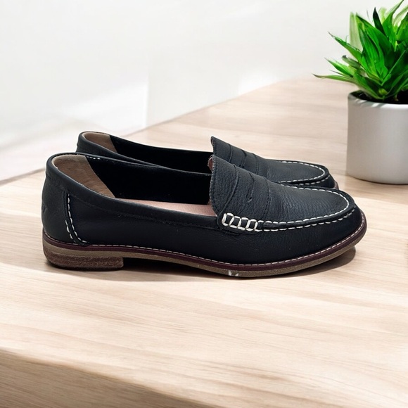 Sperry Women’s Seaport Penny Black Leather Loafer Shoes Size 8 - Picture 3 of 10